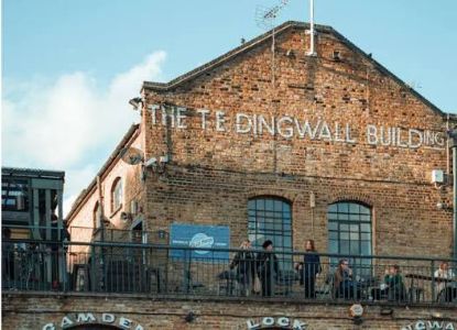 Exterior shot of Dingwalls, legendary music venue in Camden, London.
